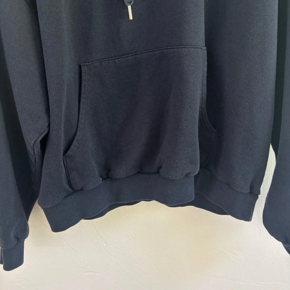 Alo Yoga Accolade Hoodie Size Large Navy Blue Heavyweight Pullover Sweatshirt